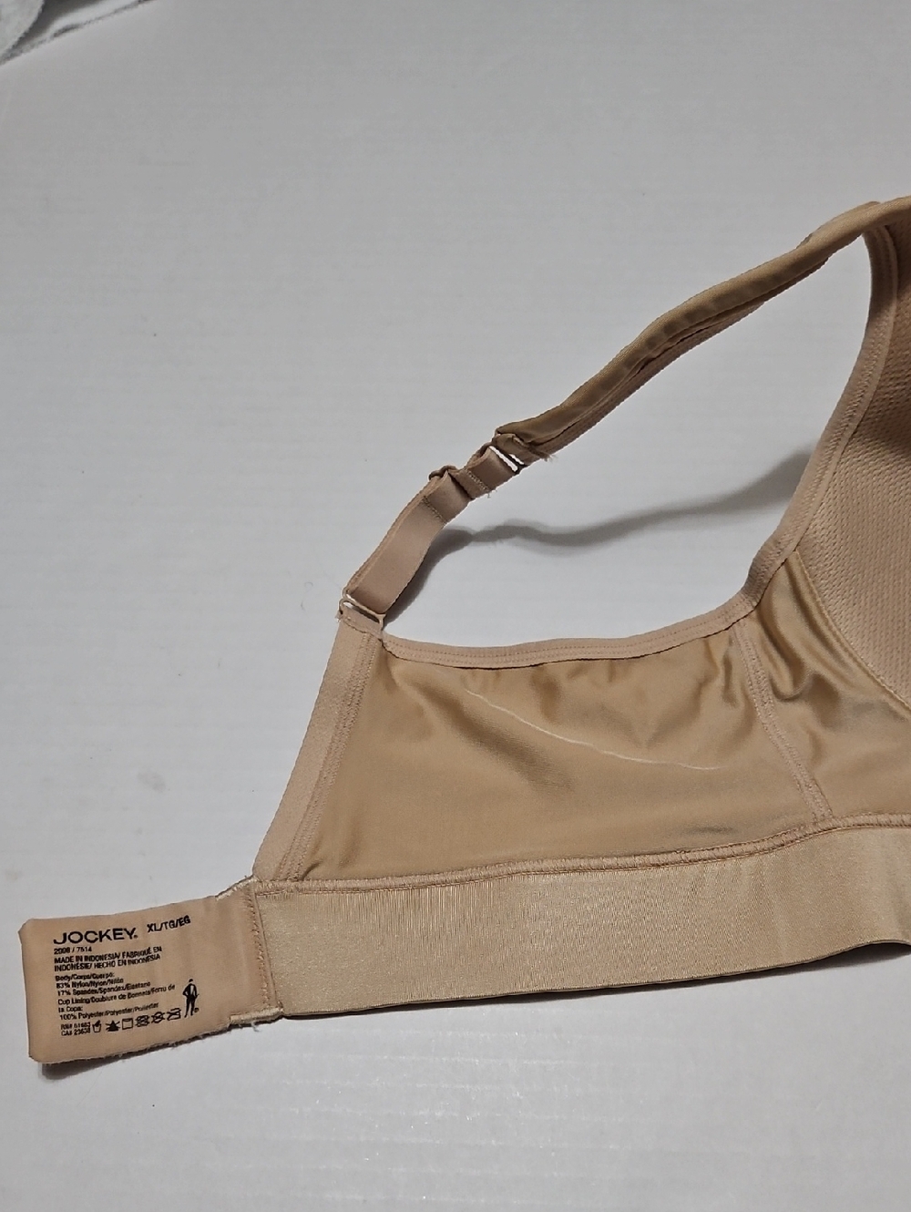 Jockey Nude Beige Full-Coverage Seamless Padded Wireless Bra Size XL - Picture 3 of 8